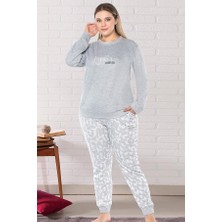 Dowry Büyük Beden Battal Kışlık Uzun Kol Pijama Takımı Flz B09-157