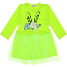 Kız Çocuk Elbise Çiçekli Taşlı