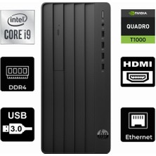 Hp Protower 290 G9 Intel I9-12900K 6B2U8EA-774 8gb 256GB T1000 8 GB Windows 11 Pro Masaüstü Bilgisayar