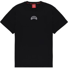 Goth Shark Regular T-Shirt, 100% Pamuk, Siyah, Gotik Yazı, Reflektif Detaylı, Rahat Kesim