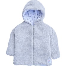x Ipek Atlas Kız Erkek Bebek Çocuk Peluş Kapüşonlu Ceket