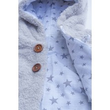 x Ipek Atlaskız Erkek Bebek Kapüşonlu Peluş Ceket