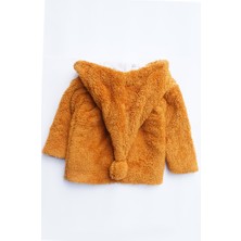 x Ipek Atlaskız Erkek Bebek Kapüşonlu Peluş Ceket