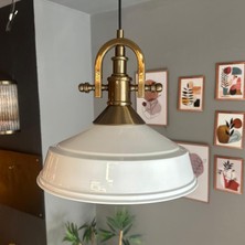 Carmelo Beyaz Tekli Avize Eskitme Gemici Başlık Retro Sarkıt Lamba Restoran Salon Aydınlatma