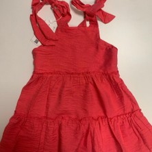 Pembe Omuzdan Bağlamalı Elbise