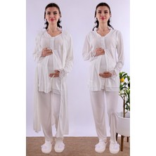 Effortt Pembe Sabahlıklı Hamile Lohusa Pijama Takımı BYL224242