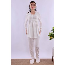 Effortt Turkuaz Hamile Lohusa Pijama Takımı BYL224032