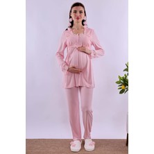 Effortt Turkuaz Hamile Lohusa Pijama Takımı BYL224032