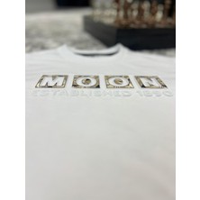 Erkek Çocuk "moon" Baskılı Tişört ve Ribanalı Şort Takımı - %100 Pamuk
