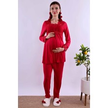 Effortt Turkuaz Hamile Lohusa Pijama Takımı BYL224032
