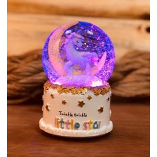 Uçan Unicorn Işıklı Gece Lambası Kar Küresi