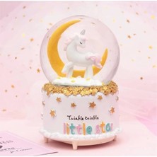 Uçan Unicorn Işıklı Gece Lambası Kar Küresi