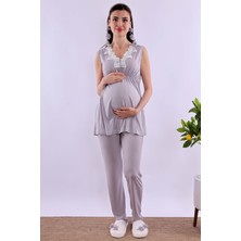 Gri Hamile Lohusa Set BYL280362