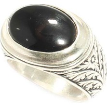 Nusret Takı 925 Ayar Gümüş Elips Onyx Taşlı Erkek Yüzük