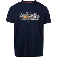 Trespass Horton - Casual Printed Tshirt Erkek Lacivert Tişört