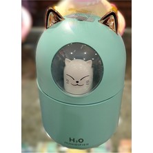 Büyük Kedi Model Ultrasonik Hava Nemlendirici Buhar Mak. ve Aroma Difüzörü Işıklı (15CM * 9 Cm)
