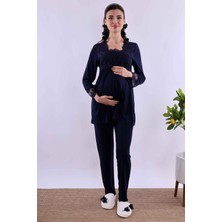 Effortt Turkuaz Hamile Lohusa Pijama Takımı BYL224032