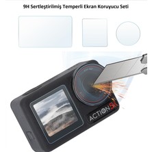 Teknoroket Dji Osmo Action 5 Pro Silikon Kılıf ve 9h Temperli Cam Ekran Koruyucu Seti