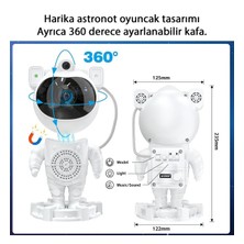 Gece Lambası Yıldız Projektör Astronot Işıklı Galaksi Samanyolu Projeksiyon Kumandalı