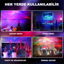 Gece Lambası Yıldız Projektör Astronot Işıklı Galaksi Samanyolu Projeksiyon Kumandalı