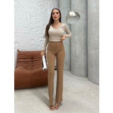 Düğmeli Kumaş Pantolon