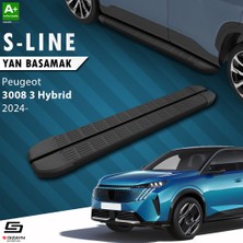 S-Dizayn Peugeot 3008 3 Hybrid S-Line Siyah Yan Basamak 183 Cm 2024 Üzeri A+ Kalite