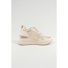 Velune Ludovica Bej Deri Kadın Sneakers, Günlük Ayakkabı, Spor Ayakkabı 24220
