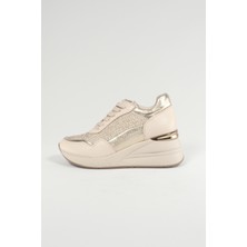 Velune Ludovica Bej Deri Kadın Sneakers, Günlük Ayakkabı, Spor Ayakkabı 24220