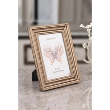 Caen Mini Camlı Dekoratif Resim Çerçevesi Eskitme Ayarlanabilir Ayaklı-Duvara Asılabilir 10X15