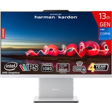 Lenovo Ideacentre 27IRH9 Intel Core I7-13620H 64 GB Ram Ddr5 1 Tb SSD SSD Intel UHD Graphics 27” Fhd IPS Windows 11 Pro F0HM004JTR-641W Kablosuz Klavye+Mouse Beyaz All In One Bilgisayar
