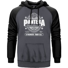 Pantera Hostile Gri Renk Reglan Kol Kapşonlu Sweatshirt
