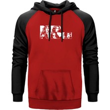 Deep Purple Band 2 Kırmızı Renk Reglan Kol Kapşonlu Sweatshirt