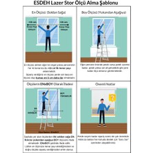 Esdeh Lazer Stor Perde - Otantik Desen - Kalın Mat Model - Beyaz/krem