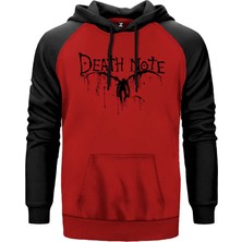 Death Note Ryuk Kırmızı Renk Reglan Kol Kapşonlu Sweatshirt