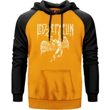 LED Zeppelin Failing Angel Sarı Renk Reglan Kol Kapşonlu Sweatshirt