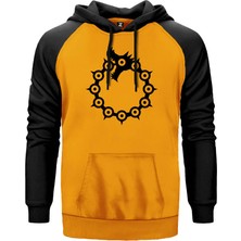 Seven Deadly Sins Dragon Sin Sarı Renk Reglan Kol Kapşonlu Sweatshirt