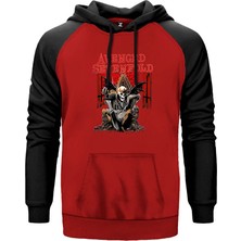 Avenged Sevenfold Hail To The King Kırmızı Renk Reglan Kol Kapşonlu Sweatshirt