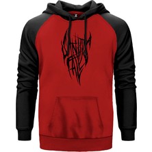 Sanitys Fall Kırmızı Renk Reglan Kol Kapşonlu Sweatshirt