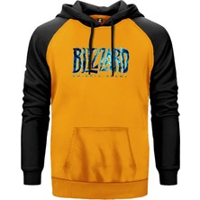 Blizzard Logo2 Sarı Renk Reglan Kol Kapşonlu Sweatshirt