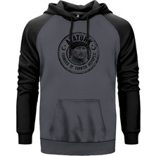 Atatürk Founder Of Turkish Republic Gri Renk Reglan Kol Kapşonlu Sweatshirt