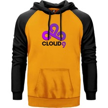 Could9 Purple Sarı Renk Reglan Kol Kapşonlu Sweatshirt