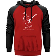 Eric Clapton Solo Kırmızı Renk Reglan Kol Kapşonlu Sweatshirt