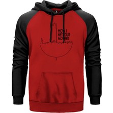 How I Met Your Mother Umbrella Kırmızı Renk Reglan Kol Kapşonlu Sweatshirt