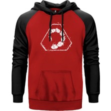 Command & Conquer Logo Kırmızı Renk Reglan Kol Kapşonlu Sweatshirt