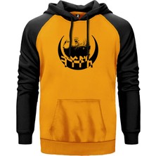 Göktürk Kurt Sarı Renk Reglan Kol Kapşonlu Sweatshirt