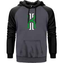 Kyrie Gri Renk Reglan Kol Kapşonlu Sweatshirt