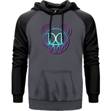 Radiohead Neon Gri Renk Reglan Kol Kapşonlu Sweatshirt