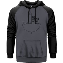 How I Met Your Mother Umbrella Gri Renk Reglan Kol Kapşonlu Sweatshirt
