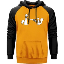Sincap Hands Up Sarı Renk Reglan Kol Kapşonlu Sweatshirt