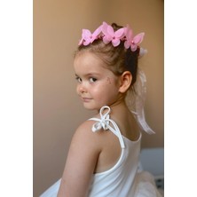 Le Mabelle Pembe  Kelebekli Kız Çocuk Helen Taç